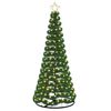 vidaXL Led-tinselkerstboom met voet EKENAS 180 cm 220 LED's Warmwit