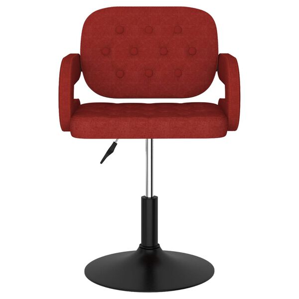 vidaXL Eetkamerstoelen draaibaar 2 st stof wijnrood