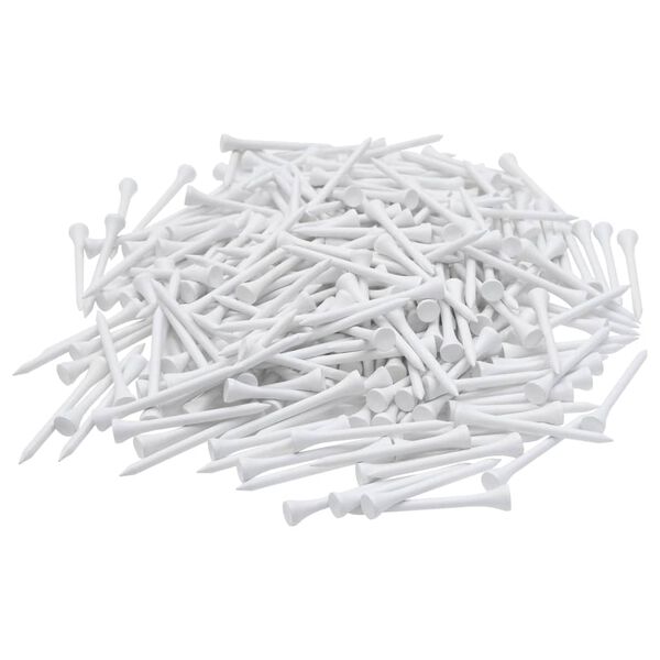 vidaXL 1000 st Golftees 83 mm bamboe wit