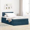 vidaXL Ottoman bed met matras en LED's 120x200cm fluweel donkerblauw