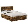 vidaXL Bedframe met lade Gerookt eiken 140 x 190 cm Ingenieurshout