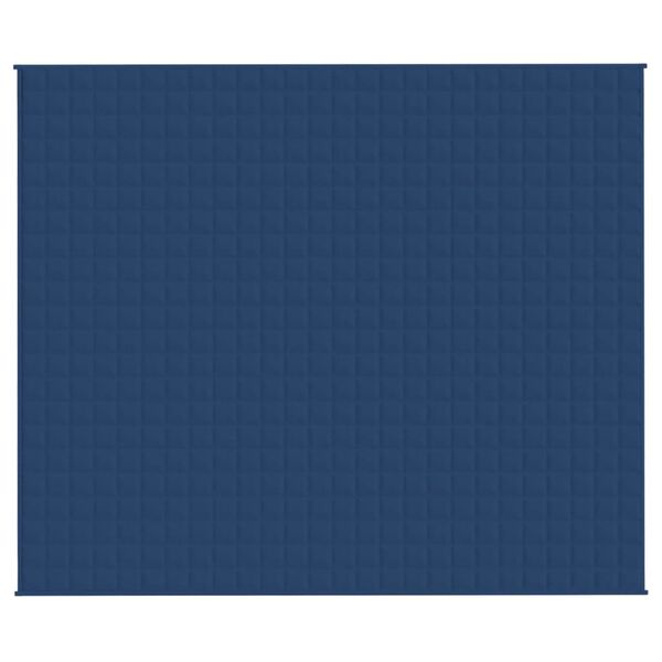 vidaXL Verzwaringsdeken 220x260 cm 15 kg stof blauw
