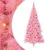 vidaXL Kerstboom met ledverlichting Roze 180 cm PVC en staal