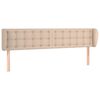 vidaXL Hoofdbord met randen 183x23x78/88 cm kunstleer cappuccinokleur