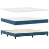 vidaXL Boxspringbed met matras Donkerblauw 200 x 200 cm Fluweel