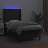 vidaXL Boxspring met matras en LED kunstleer zwart 100x200 cm