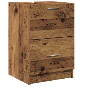 vidaXL Badkamer Kast met lade Oud Hout 40 x 37 x 59 cm Bewerkt hout