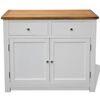 vidaXL Dressoir 90x33,5x83 cm massief eikenhout