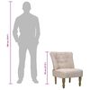 vidaXL Franse stoelen 2 st stof cr&egrave;me