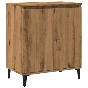 vidaXL Dressoir 60x35x70 cm bewerkt hout artisanaal eikenkleur