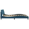 vidaXL Bedframe met hoofdeinde "Dover" fluweel blauw 160x200 cm