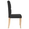 vidaXL Eetkamerstoelen 2 st stof zwart