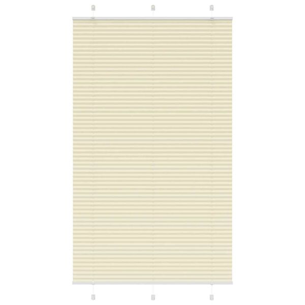 vidaXL Pliss&eacute; rolgordijn 115x200cm stofbreedte 114,4cm polyester cr&egrave;me
