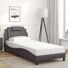 vidaXL Bedframe "Viana" zonder matras kunstleer grijs 90x200 cm