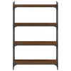 vidaXL Boekenkast 4-laags 80x30x120 cm bewerkt hout bruin eikenkleur