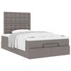 vidaXL Ottoman bed met matras 120x200cm stof taupe