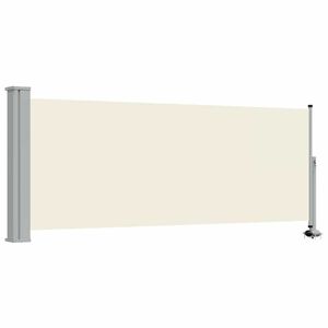 vidaXL Tuinscherm uittrekbaar 100x300 cm cr&egrave;mekleurig