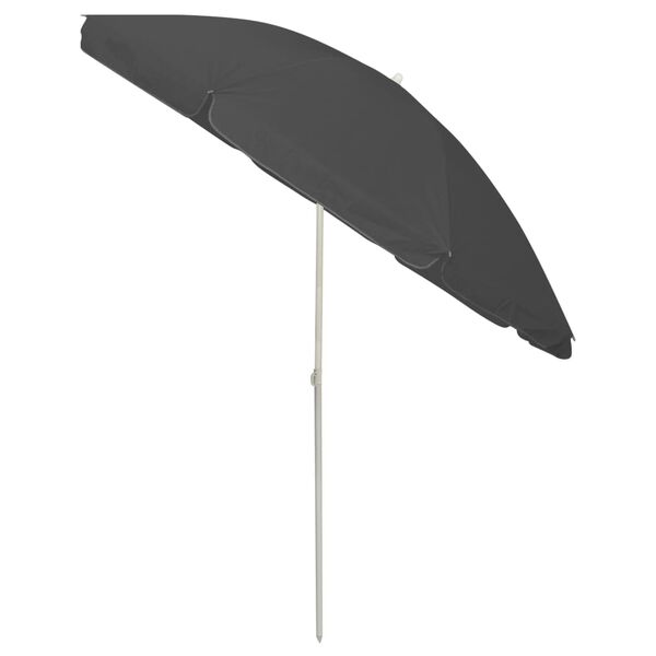 vidaXL Strandparasol 240 cm antracietkleurig