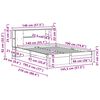 vidaXL Bedframe met opberghoofdeksel met opslag Wasbruin 140 x 190 cm