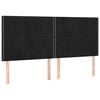 vidaXL Hoofdbord zwart 200x5x118/128 cm fluweel