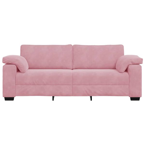 vidaXL 3-zitsbank roze 220x77x82 cm fluweel