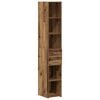 vidaXL Boekenkast met lade Oudhout 30 x 42.4 x 185.2 cm