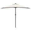 vidaXL Tuinparasol Zand 294 x 150 x 223 cm Polyester en staal