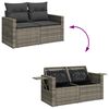 vidaXL 5-delige Loungeset met kussens poly rattan grijs