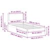 vidaXL Bedframe Donkergrijs 100 x 200 cm Massief grenenhout