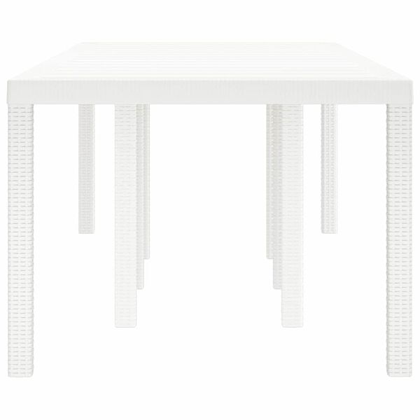 vidaXL Tuin Eettafel Wit 250 x 100 x 73 cm poly rattan