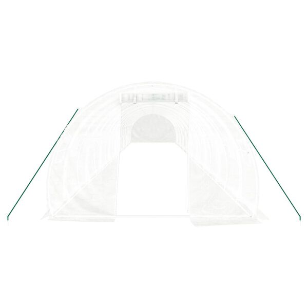 vidaXL Tuinkas met stalen frame 54 m² 18x3x2 m wit