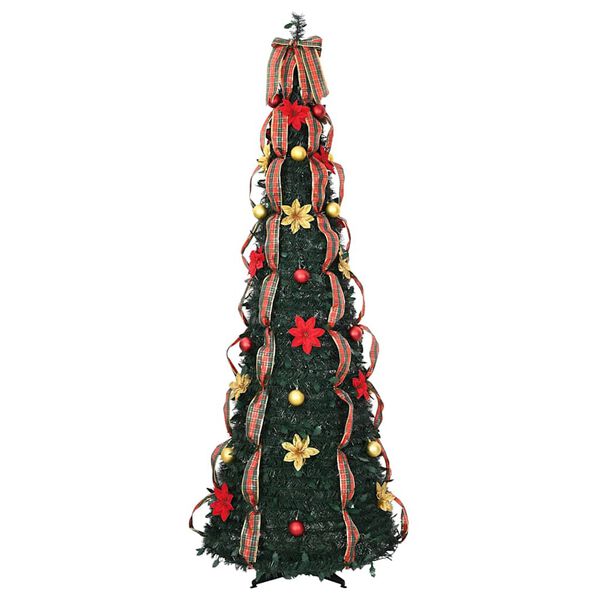 vidaXL Kunstkerstboom met 150 LED met standaard Groen 180 cm PVC