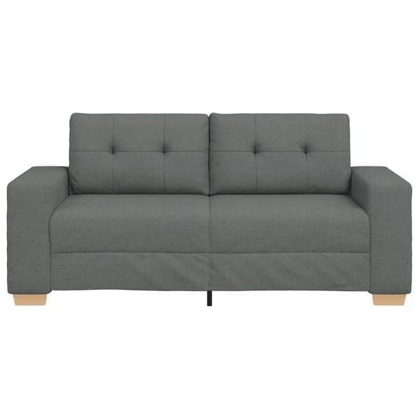 vidaXL Loveseat bank 180x77x82 cm stof donkergrijs