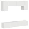 vidaXL Tv-meubelset Wandgemonteerd 4 pcs Hoogglans wit Bewerkt hout