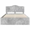 vidaXL Bedframe met hoofdeinde Beton 160 x 200 cm Massief grenenhout