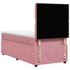 vidaXL Boxspring met matras fluweel roze 100x200 cm