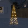 vidaXL LED-kerstboom aan vlaggenmast 200 LED's warm wit 180 cm