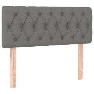 vidaXL Hoofdbord 90x7x78/88 cm stof donkergrijs