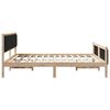 vidaXL Bedframe Bruin en zwart 180 x 200 cm Massief grenenhout