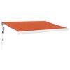 vidaXL Luifel uittrekbaar 3,5x2,5 m stof en aluminium oranje en bruin