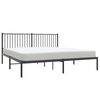 vidaXL Bedframe met hoofdbord metaal zwart 183x213 cm