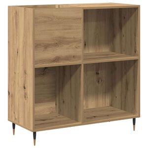 vidaXL Platenkast artisanaal eikenkleurig 85 x 38 x 89 cm Bewerkt hout