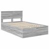 vidaXL Bedframe met hoofdeinde Grijs Sonoma 120 x 200 cm Bewerkt hout