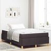 vidaXL Bedframe met matras Donkerbruin 120 x 190 cm Stof