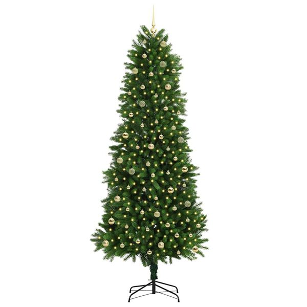 vidaXL Kerstboom met 300 LED met standaard Groen 240 cm PE