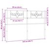 vidaXL Vervangend hoofdbord 120 cm metaal zwart