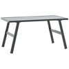 vidaXL Tuintafeltje 90x45x35 cm gepoedercoat staal zwart