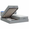 vidaXL Ottoman Bed met Matrassen en LED Lichtgrijs 160 x 200 cm Stof