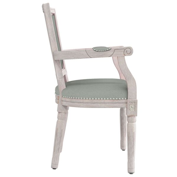 vidaXL Eetkamerstoel fluweel lichtgrijs