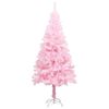 vidaXL Kunstkerstboom met verlichting en kerstballen 120 cm PVC roze